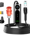 Noeifevo Type 2 Mobiele EV Wallbox, 11KW 3-fase CEE16A Instelbare Laadvermogen EV Lader, 5m/10m/15m EV Oplaadkabel voor Model Y/3, ID.3/4/5, MG4, EX30, e-up, e-tron, Zoe en andere EV's.
