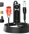 22KW 32A 3 fas Mobile EV Wallbox, typ 2 snabbladdare för elfordon, 5 meter kabel, CEE 32A-kontakt