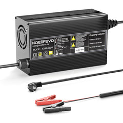 Noeifevo 29.2V 15A LiFePO4 batterijlader voor 24V 25.6V lithium batterij, 0V BMS activering, automatische uitschakeling met volledige bescherming