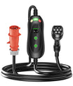 Noeifevo Type 2 Mobile EV Wallbox, 11KW 3-vaihe CEE16A Säädettävä Latausteho EV-laturi, 5m/10m/15m EV-latauskaapeli Model Y/3\:lle, ID.3/4/5, MG4, EX30, e-up, e-tron, Zoe ja muille EV\:lle.
