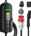 NOEIFEVO Typ2 Mobile Wallbox/Ladestation 11 kW 3-Phasen, 6-16 A Einstellbarer Ladestrom, 1-12 Stunden Verzögerungs-Ladung, CEE 16A auf Typ2 Tragbarer EV-Ladegerät mit 5m Ladekabel, Für alle Typ2 EV & PHEV