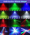 65W Disco PartyLicht, zweiarmer RGBW 4-in-1 LED-Effektstrahler mit Fernbedienung, Bühnenlicht effekt-Projektor für DJ-Partys, Konzerte, Hochzeiten und Theater