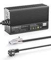 Noeifevo 14,6V 10A LiFePO4 acculader voor 12V 12,8V LiFePO4 accu, XLR/IEC/XT60/Anderson 50A/M8