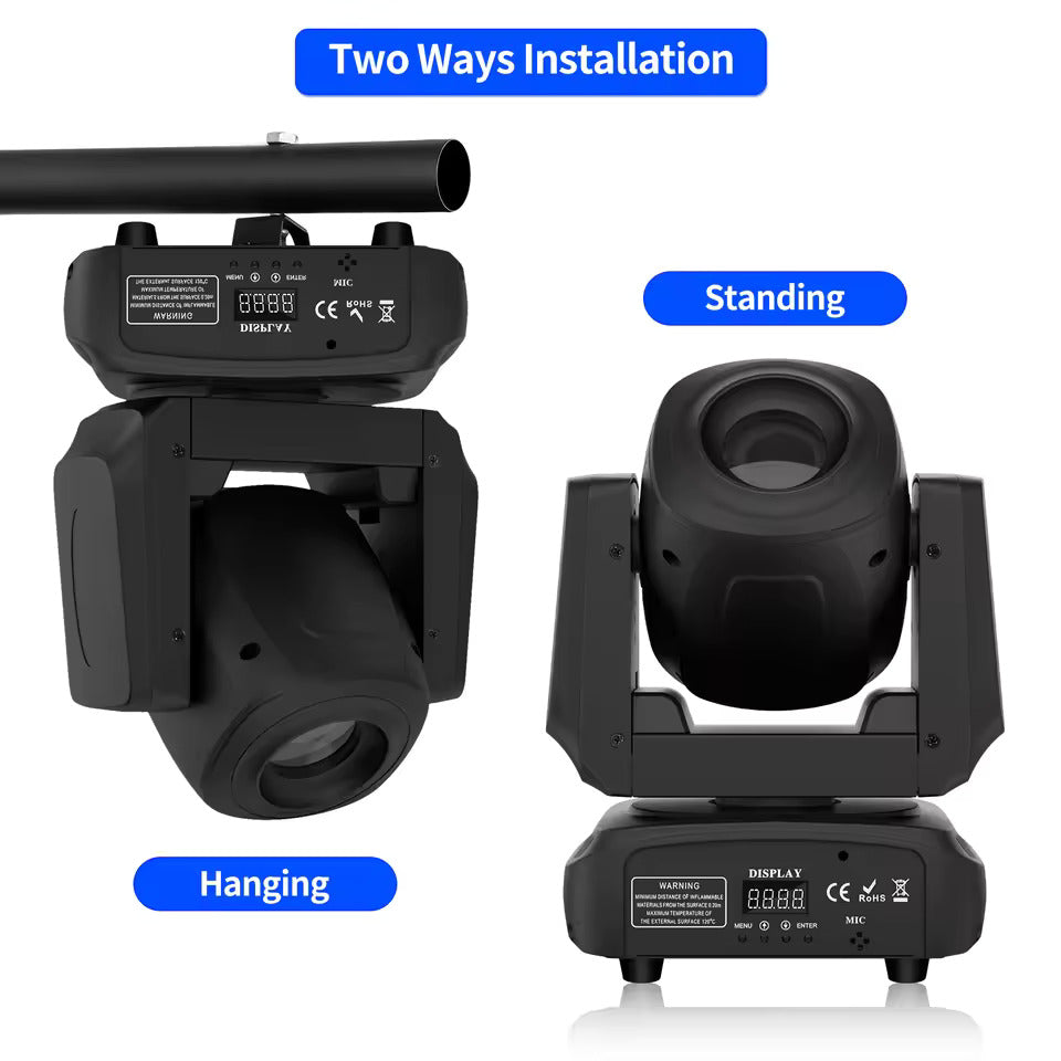 120W Gobo Moving-Head-Leuchte, 3-fach-Prisma-Bühnenlicht mit RGBW, DMX-gesteuert, LED-Strahler für KTV, DJ, Disco, Shows und Partys