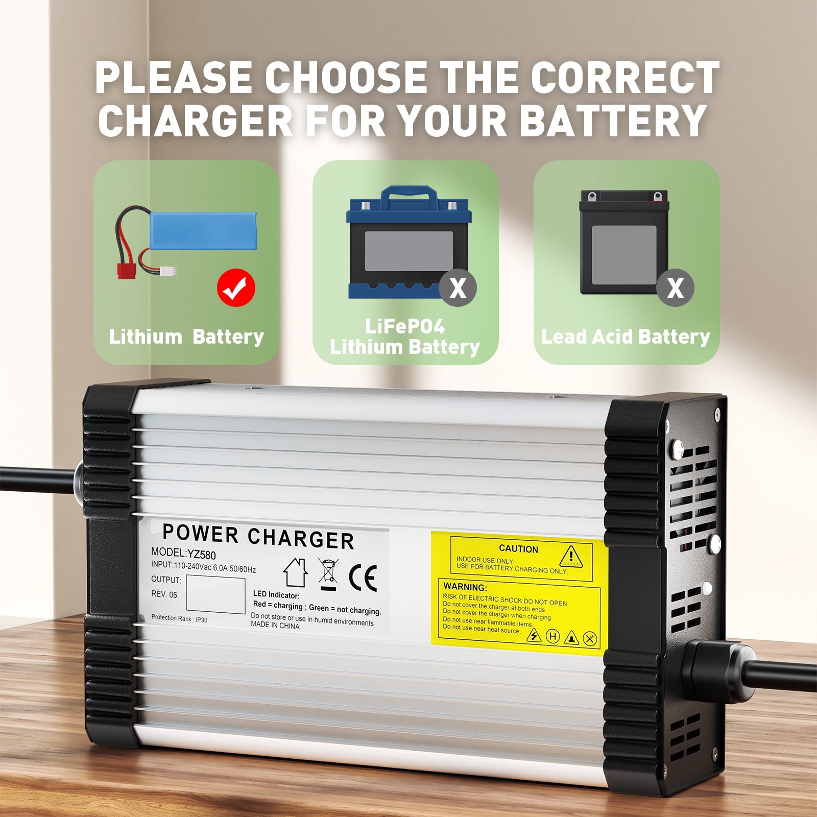 NOEIFEVO 96.6V 4A lithium batterioplader til 23S 84V 85.1V lithium batteri, med køleblæser, automatisk nedlukning.