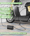 NOEIFEVO 116,8V 1A-12A LiFePO4-batteriladdare, lämplig för 102,4V (96V) 32S LiFePO4-batteri, LCD-display, justerbar ström