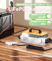 NOEIFEVO 36V 38,4 V LiFePO4 batería de Cargador , cargador de 43,8 V 25A para coche de golf, batería LiFePO4 de barco
​