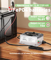 NOEIFEVO 14,6V 15A waterdichte LiFePO4-batterijlader voor 12V (12,8V) 4S LiFePO4-batterij