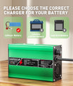 NOEIFEVO 12,6V 10A Caricabatterie al Litio per batterie Li-Ion Lipo 3S 11,1V, ventilatore di raffreddamento, spegnimento automatico (VERDE)
