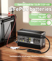 Noeifevo 14.6V 20A LiFePO4 Batterijlader voor 12V 12.8V LiFePO4 Batterij