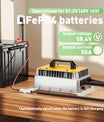 NOEIFEVO 58.4V 50A LiFePO4 batteriladdare för 51.2V (48V) 16S LiFePO4 batteri, vattentät, 0V BMS aktiverad