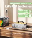 NOEIFEVO 43.8V 40A LiFePO4 Caricabatteria per 38.4V 36V 12S LiFePO4 Batteria Impermeabile per Golf Car RV Barca