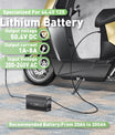 NOEIFEVO 50,4V 20A Lithium-batterijlader voor 44,4V 12S Lithium-Li-Ion-Lipo-batterij, LCD-display, instelbare stroom, lader voor E-bike, scooter, elektromotorfiets