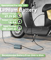 NOEIFEVO 67.2V 8A 16S Lithium-Batterijlader voor 16S 60V Li-Ion Batterijen, Stroominstelling 1-8A, Langzaam Laden en Snelle Laden (MLC1300)