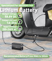 NOEIFEVO 58,8V 20A Caricabatterie per batterie al litio 51,8V 52V 14S Li-Ion Li-Po, con display LCD, corrente regolabile, caricabatterie per e-bike, scooter, moto elettrica