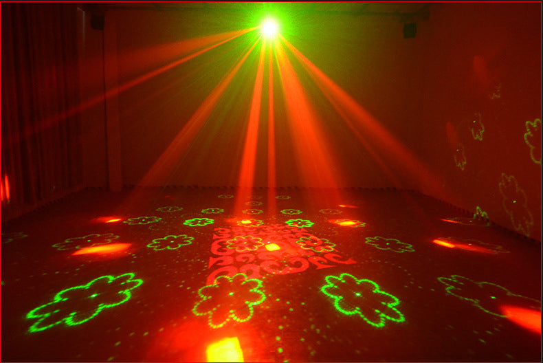 3-i-1 DMX RGBW partyljus, LED-laser, stroboskop, disco DJ-beam, spotscensbelysning, för dansklubb, bröllop och fjärilsljus