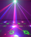 3-i-1 DMX RGBW partyljus, LED-laser, stroboskop, disco DJ-beam, spotscensbelysning, för dansklubb, bröllop och fjärilsljus