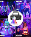 DJ Discolicht Partylicht, 3D RGB Animation Disco Licht mit Fernbedienung, Party Lichter mit DMX, Musik Sound Activated Beam Effekt Bühnenlicht für Party Festival Club Bühne Beleuchtung Show