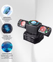 60W Moving Head Partylicht, 2-Arm RGBW Beam Disco-Partylicht mit Fernbedienung, DMX512 Bühneneffekt DJ-Licht für Veranstaltungen, Club, Weihnachten