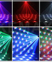 60W Moving Head Partylicht, 2-Arm RGBW Beam Disco-Partylicht mit Fernbedienung, DMX512 Bühneneffekt DJ-Licht für Veranstaltungen, Club, Weihnachten