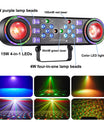 80W DJ-Partylicht mit Multi-Effekt, RG-Laser, UV- und Magic-Ball-Wash-Funktion, DMX512 (29 Kanäle), inklusive Stativ und Tragetasche für Hochzeiten, Bars und KTV