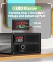 NOEIFEVO 109.5V 1A-15A LiFePO4-Batterieladegerät, geeignet für 96V 30S LiFePO4-Batterie, LCD-Display, einstellbarer Strom