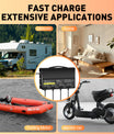 NOEIFEVO Univerzálny nabíjač batérií 12V 40A 4-banks (10A/banka), vodotesný nabíjač 12V LiFePO4 lítiovo-olovený pre karavan, čln, motorku, kosačku na trávu, trollingový motor a olovo-kyselinové batérie