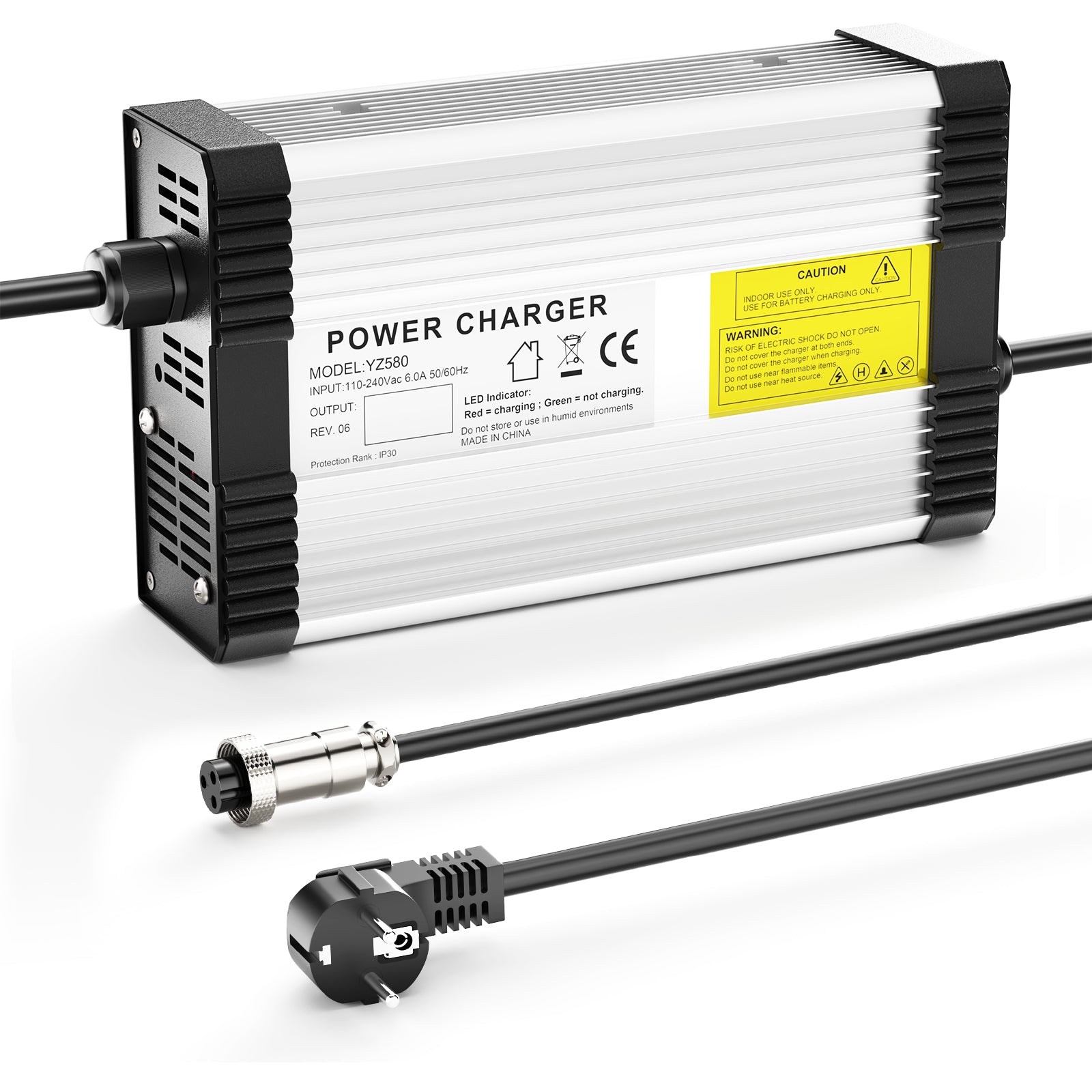 NOEIFEVO 96.6V 4A lithium batterioplader til 23S 84V 85.1V lithium batteri, med køleblæser, automatisk nedlukning.