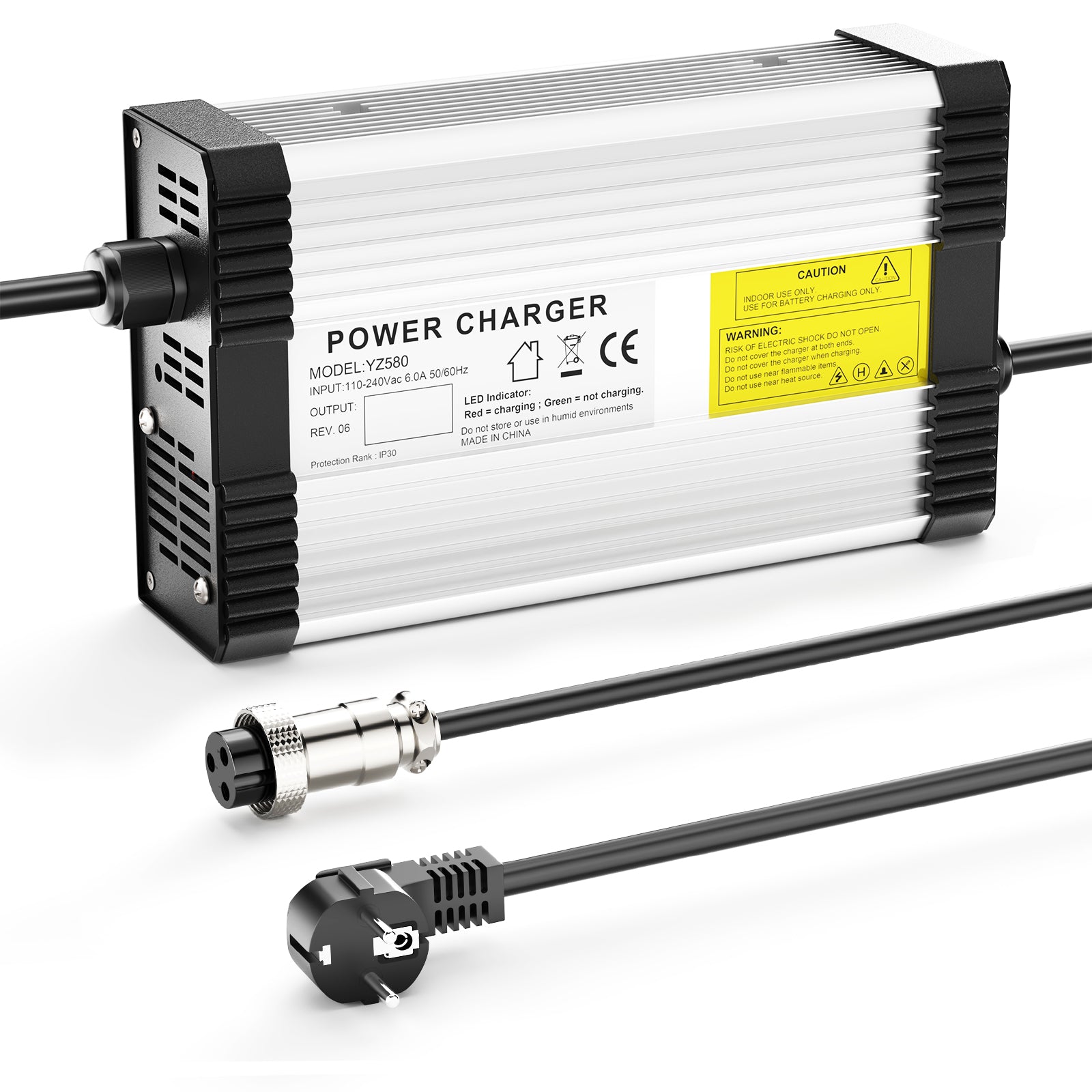 NOEIFEVO 96.6V 4A lithium batterijlader voor 23S 84V 85.1V lithium batterij, met koelventilator, automatische uitschakeling.