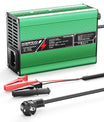 NOEIFEVO 50.4V 2A 2.5A 3A Lithium-Lader voor 12S 44.4V Li-Ion Lipo-batterijen, koelventilator, automatische uitschakeling (GREEN)