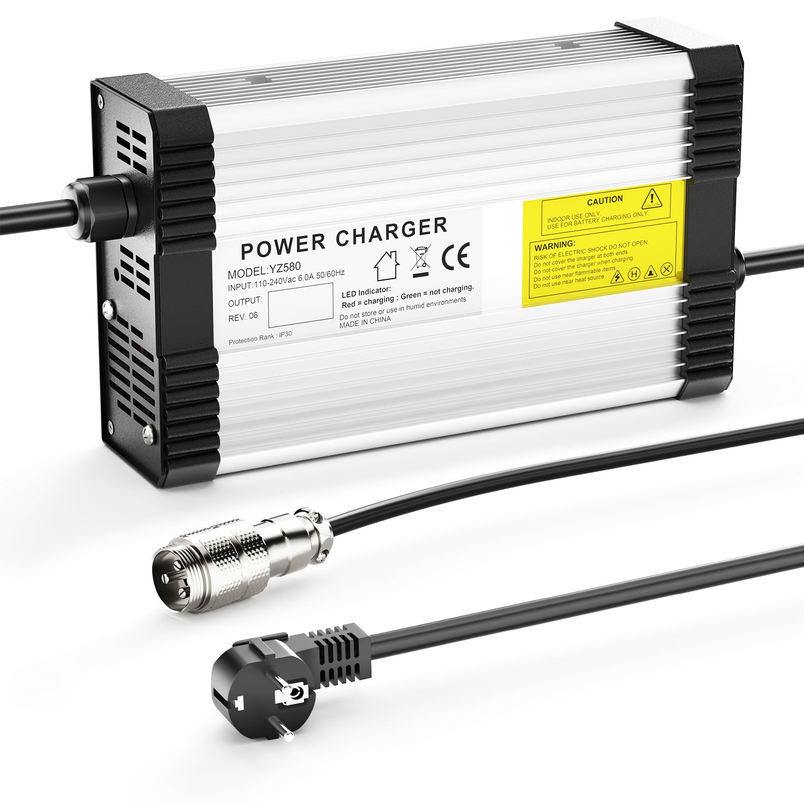 NOEIFEVO 29.4V 14A Lithium-Batterieladegerät für 7S 24V 25.9V  Lithium  Batterie,mit Kühlventilator, automatische Abschaltung.