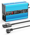 NOEIFEVO 37.8V 2A 3A 3.5A 4A  lithiumová nabíječka pro 9S 33.3V Li-Ion Lipo baterie, chladicí ventilátor, automatické vypnutí（BLUE）