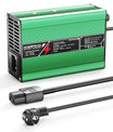 NOEIFEVO 36.5V 2A 3A 3.5A 4A LiFePO4 Batterie-Laddare för 10S 32V LiFePO4 Batteri, automatisk avstängning (GRÖN)