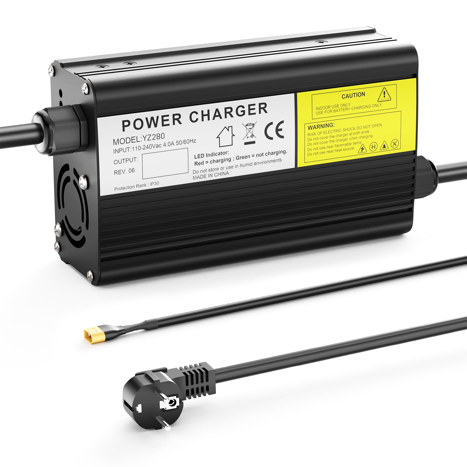 NOEIFEVO 67.2V 3A Litiumbatteriladdare för 60V 59.2V 16S batteri, E-cykel rullande elektrisk enhet motorcykelladdare.