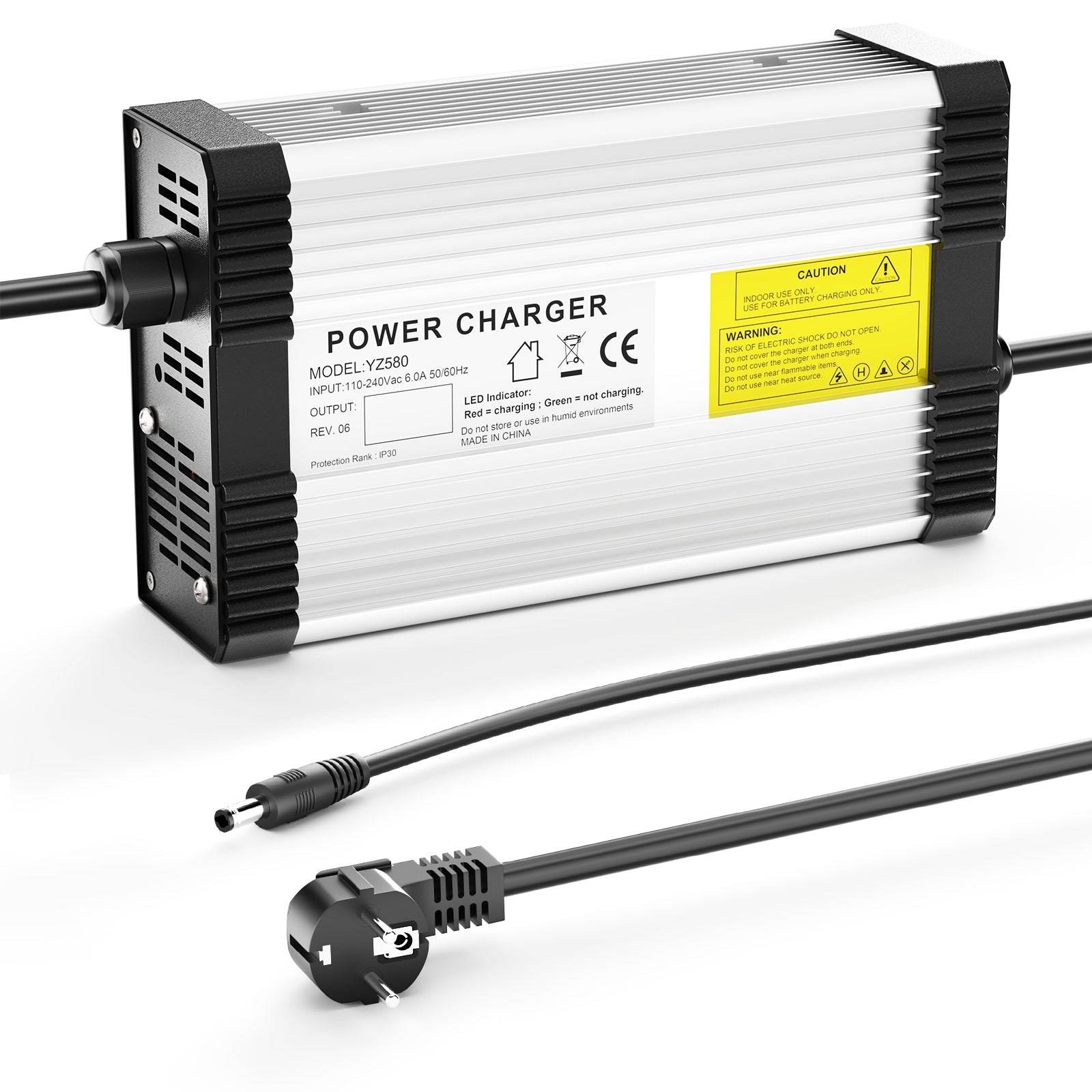 NOEIFEVO 73V 5A LiFePO4-Batterieladegerät para bateria LiFePO4 60V 64V 20S, com ventilador de refrigeração e desligamento automático.