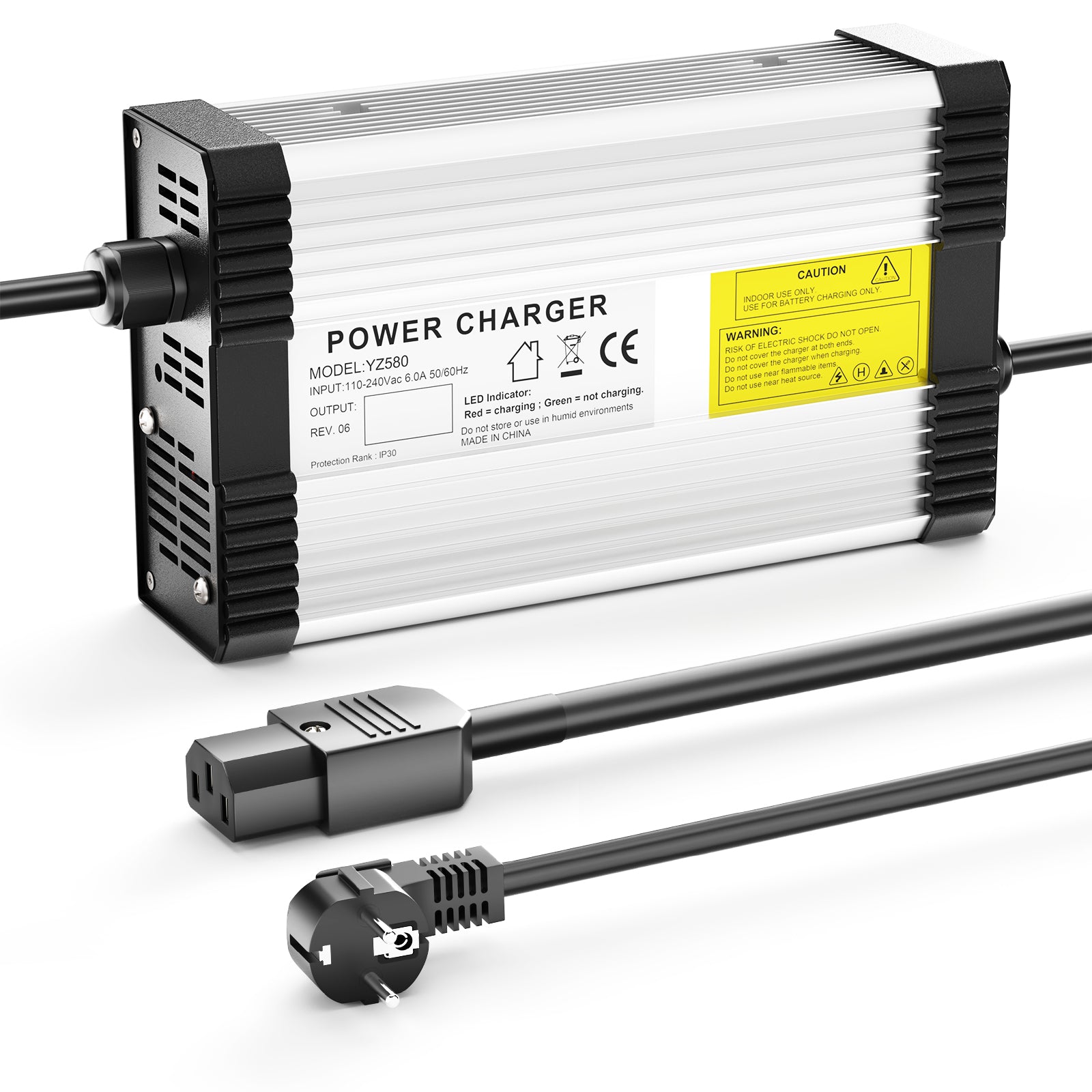 NOEIFEVO 41.1V-44.1V 9A Caricabatterie per batteria al piombo-acido da 36V, con ventola di raffreddamento e spegnimento automatico.