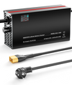NOEIFEVO 58,8V 2-20A Caricabatterie per batterie al litio 51,8V 52V 14S Li-Ion Li-Po, con display LCD, corrente regolabile, caricabatterie per e-bike, scooter, moto elettrica