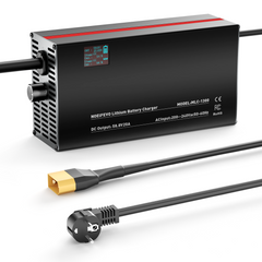 NOEIFEVO 58,8V 2-20A Caricabatterie per batterie al litio 51,8V 52V 14S Li-Ion Li-Po, con display LCD, corrente regolabile, caricabatterie per e-bike, scooter, moto elettrica