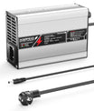 NOEIFEVO 50.4V 2A 2.5A 3A Caricabatterie al litio per batterie 12S 44.4V Li-Ion Lipo, ventola di raffreddamento, spegnimento automatico