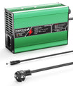 NOEIFEVO 36.5V 2A 3A 3.5A 4A LiFePO4 Batterie-Laddare för 10S 32V LiFePO4 Batteri, automatisk avstängning (GRÖN)