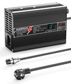 NOEIFEVO 32V 6A litium LiFePO4 batteriladdare, laddningsspänning 36,5V, med fläkt, aluminiumhölje, LCD-skärm