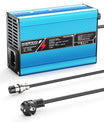 NOEIFEVO 16.8V 10A Cargador de litio para baterías Li-Ion Lipo 4S 14.8V, ventilador de refrigeración, apagado automático (AZUL)