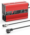 NOEIFEVO 24V 25,6 V 10 A Lithium LiFePO4 batterioplader, opladespænding 29,2 V, med ventilator, aluminiumshus, LCD-skærm