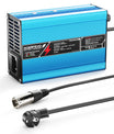 NOEIFEVO 37.8V 2A 3A 3.5A 4A Carregador de Lítio para Baterias 9S 33.3V Li-Ion Lipo, Ventoinha de Refrigeração, Desligamento Automático (AZUL)