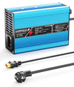 NOEIFEVO 25.2V 2A 3A 4A 5A lithiumová nabíječka pro 6S 22.2V Li-Ion Lipo baterie, chladicí ventilátor, automatické vypnutí（BLUE）