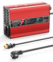 NOEIFEVO 76.8V 3.5A litium LiFePO4 batterilader, ladingsspenning 87.6V, med vifte, aluminiumsdeksel, LCD-skjerm
