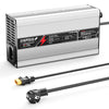 NOEIFEVO 25,2V 15 A Carregador de Bateria de Lítio para Bateria 22,2 V 6S, desligamento automático, caixa de alumínio, com ventilador (Prata)