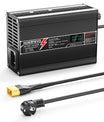 NOEIFEVO 24V 6A litium LiFePO4 batteriladdare, laddningsspänning 29,2V, med fläkt, aluminiumhölje, LCD-skärm