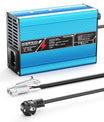 Carregador de Bateria LiFePO4 NOEIFEVO 36.5V 2A 3A 3.5A 4A para Bateria LiFePO4 10S 32V, com Desligamento Automático (AZUL).