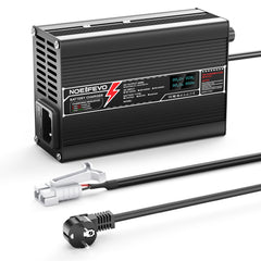 NOEIFEVO 25.2V 5A מטען ליתיום עבור סוללות Li-Ion Lipo 6S 22.2V, מאוורר קירור, כיבוי אוטומטי (שחור)